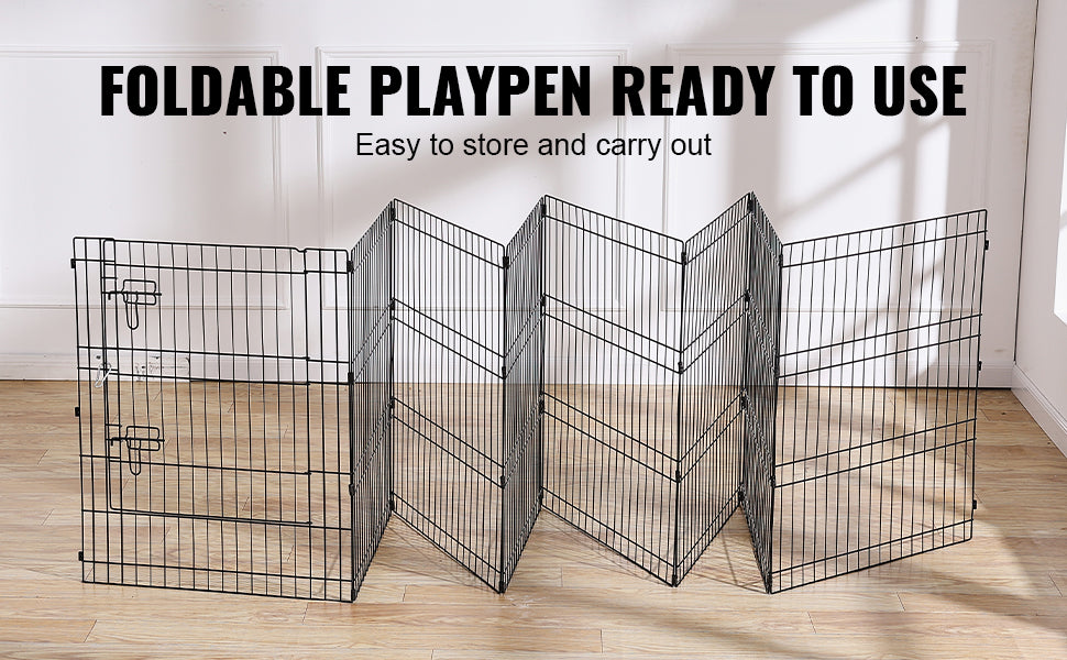 VEVOR Eight-Panel Dog Playpen with Fabric Cover