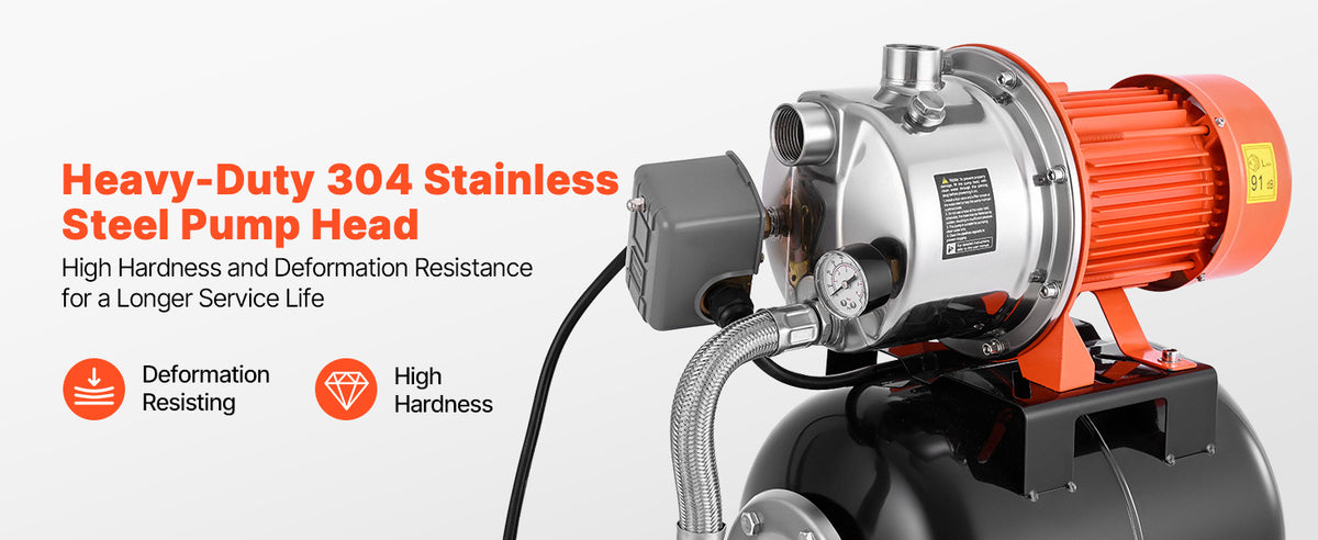 SucceBuy 120V Shallow Well Pump with Pressure Tank