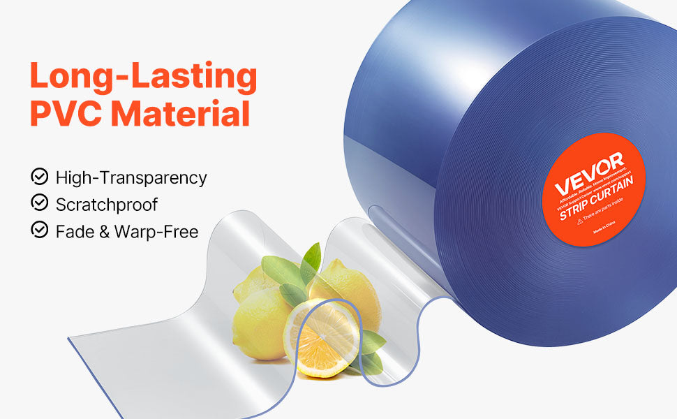 SucceBuy Clear PVC Strip Curtain Roll