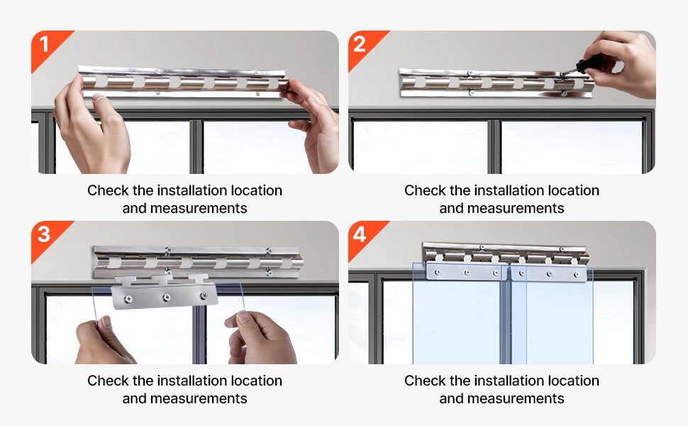 SucceBuy 84" x 42" Clear PVC Strip Door Curtain