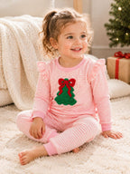 Christmas Tree Ruffle Pajama Set