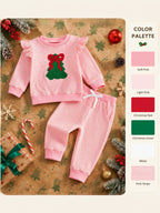 Christmas Tree Ruffle Pajama Set