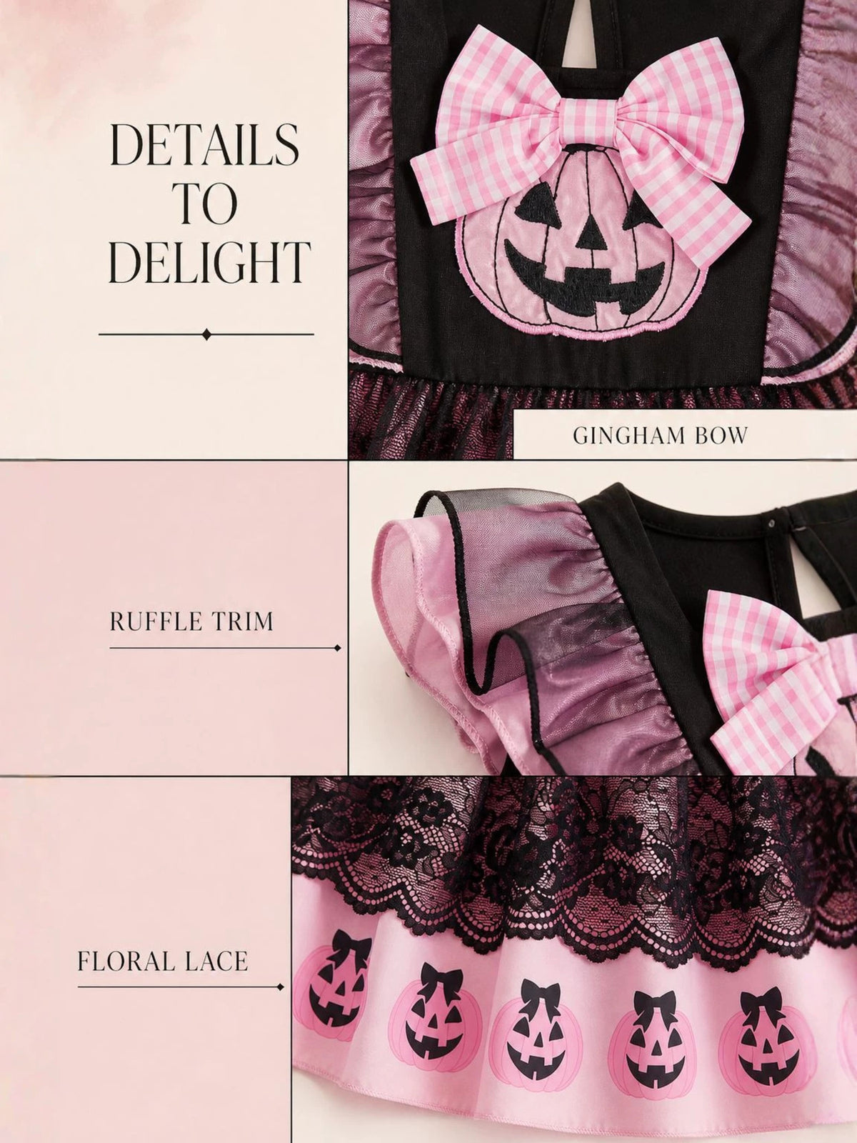 Halloween Pumpkin Lace & Ruffle Dress image 7