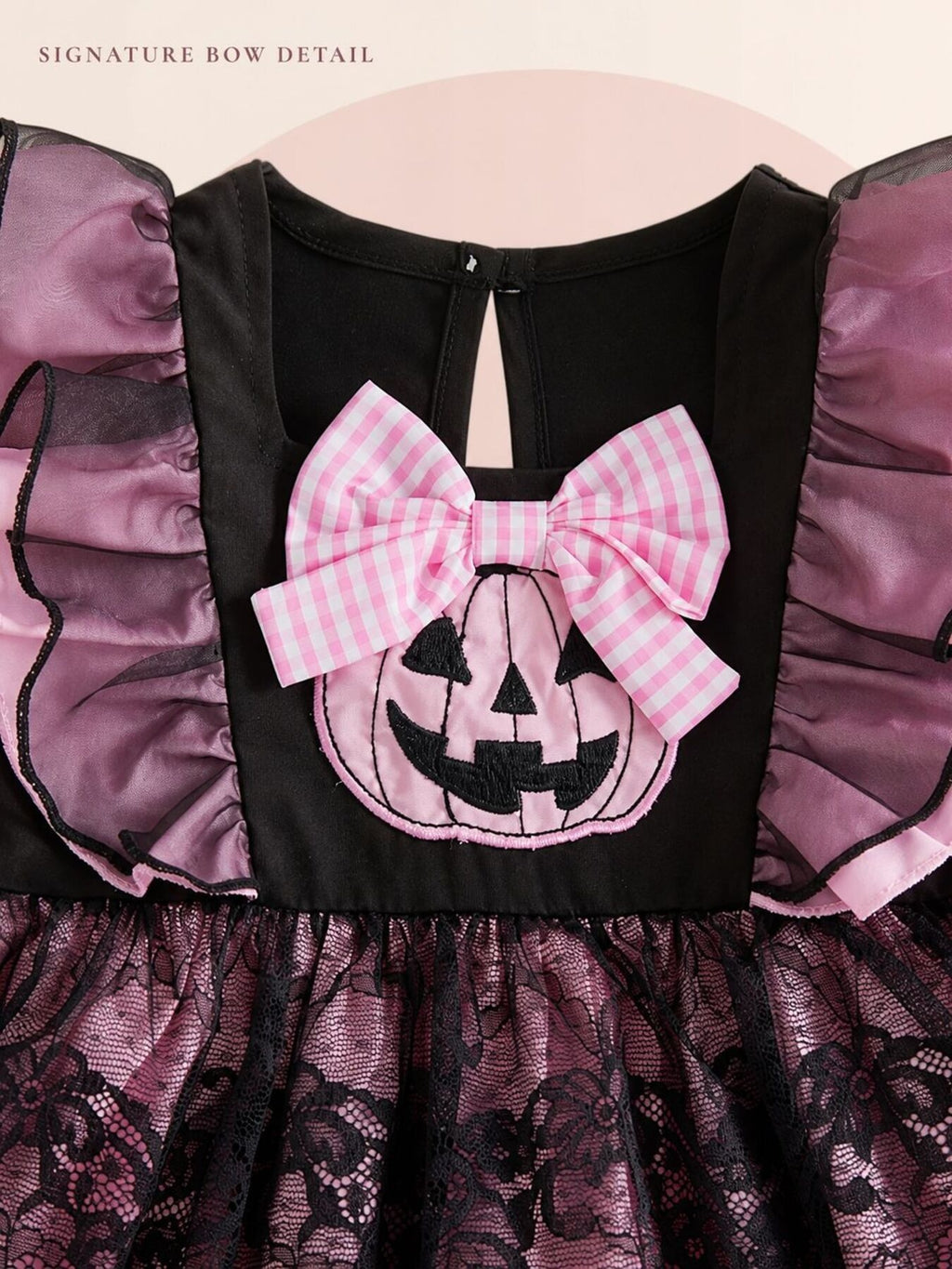 Halloween Pumpkin Lace & Ruffle Dress image 9