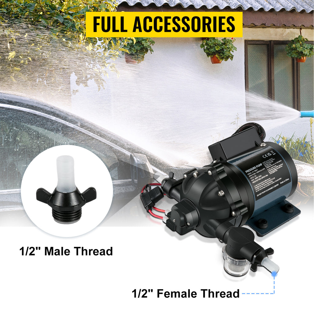 SucceBuy 12V 7 GPM RV & Marine Washdown Pump